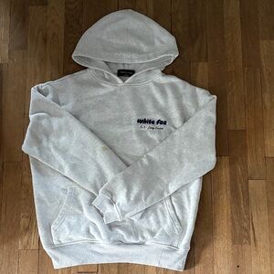 Gray  White Fox Hoodie for women